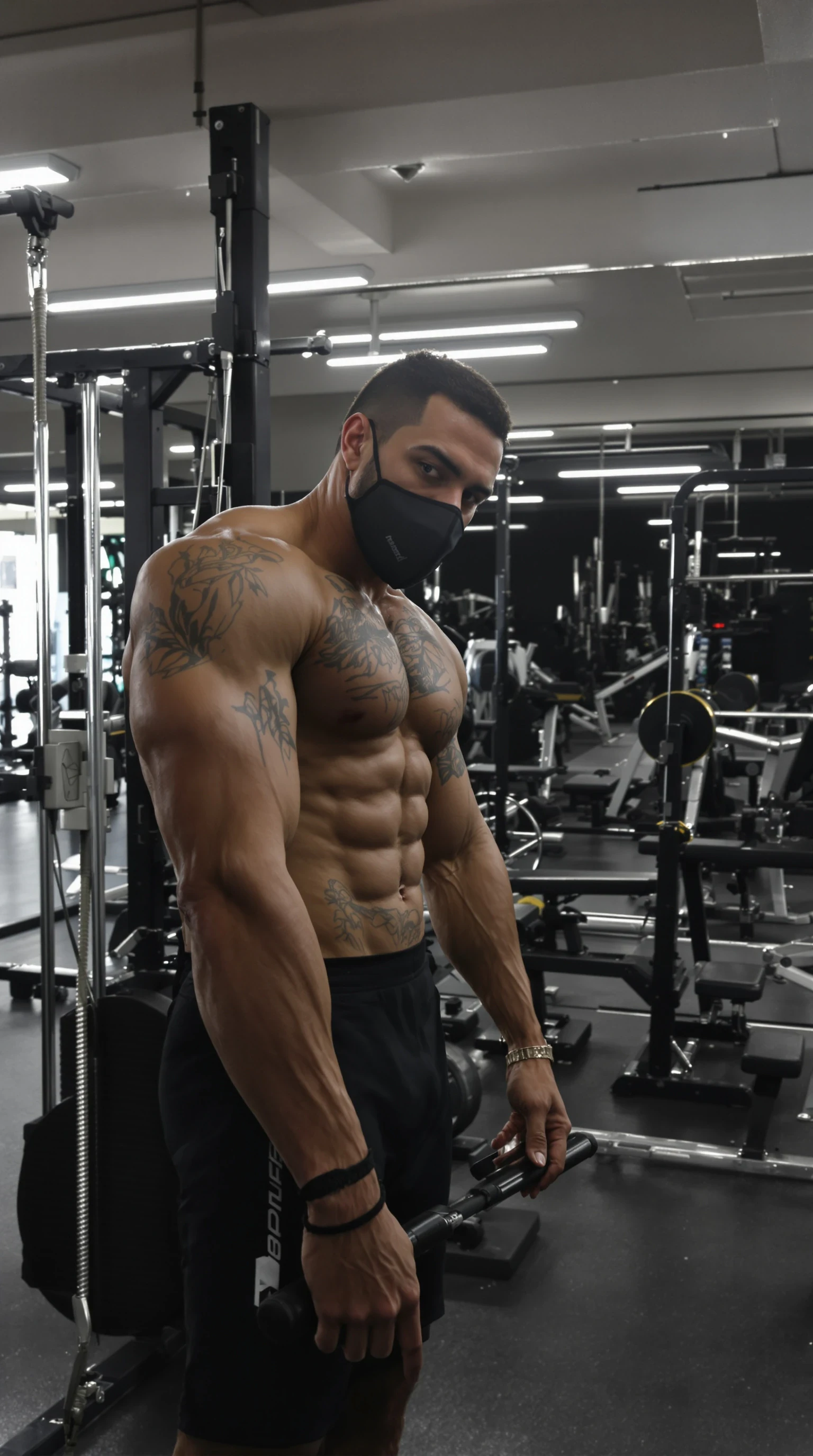 men fitness influencer on the gym