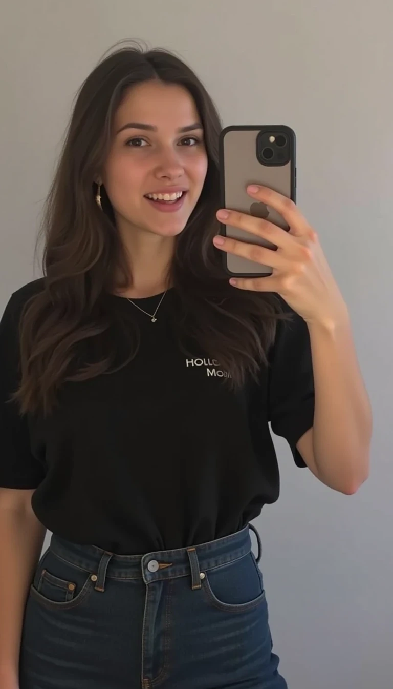 iphone portrait of CSTMDL woman