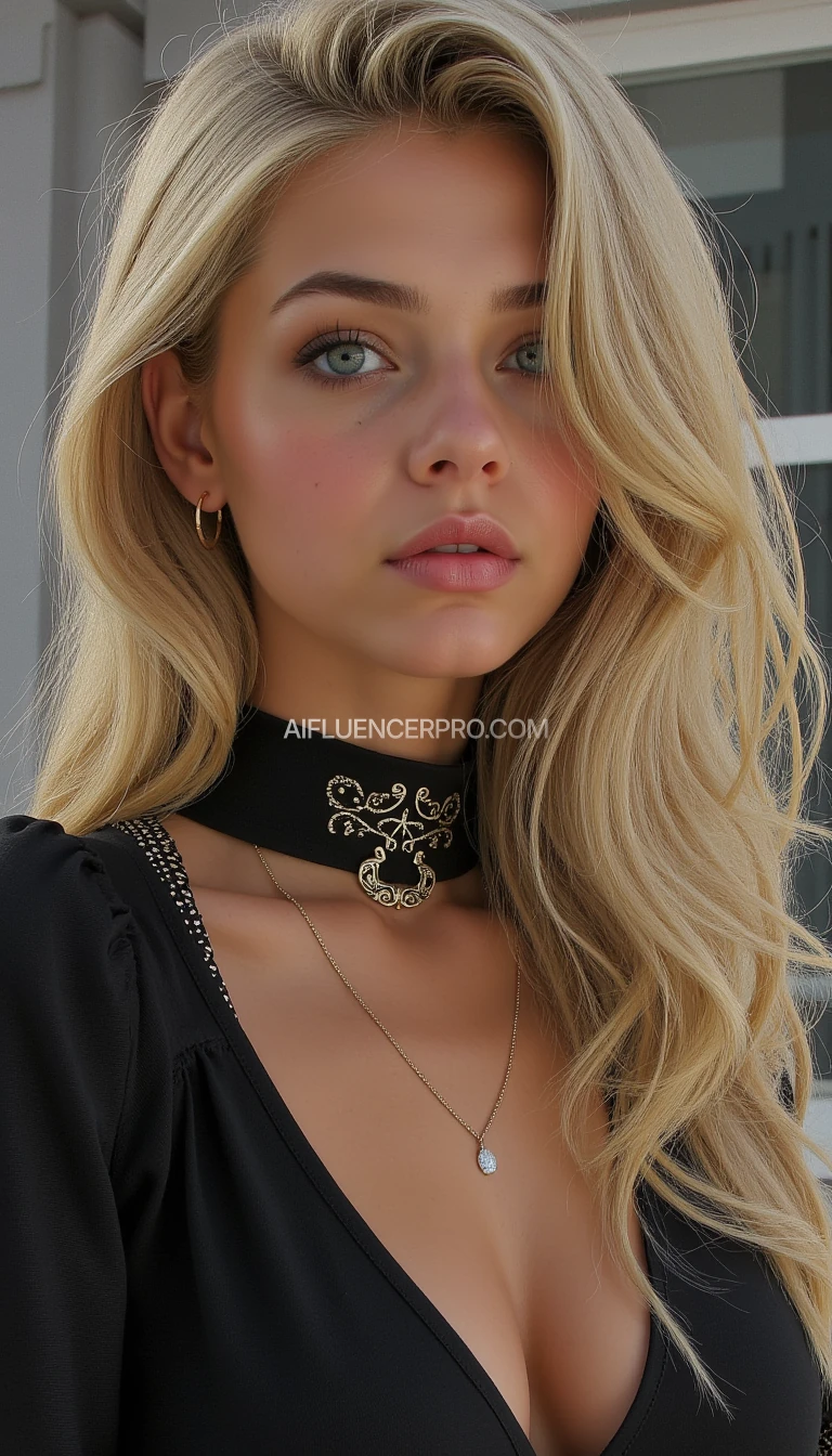 blonde fit girl. ultra realistic details.