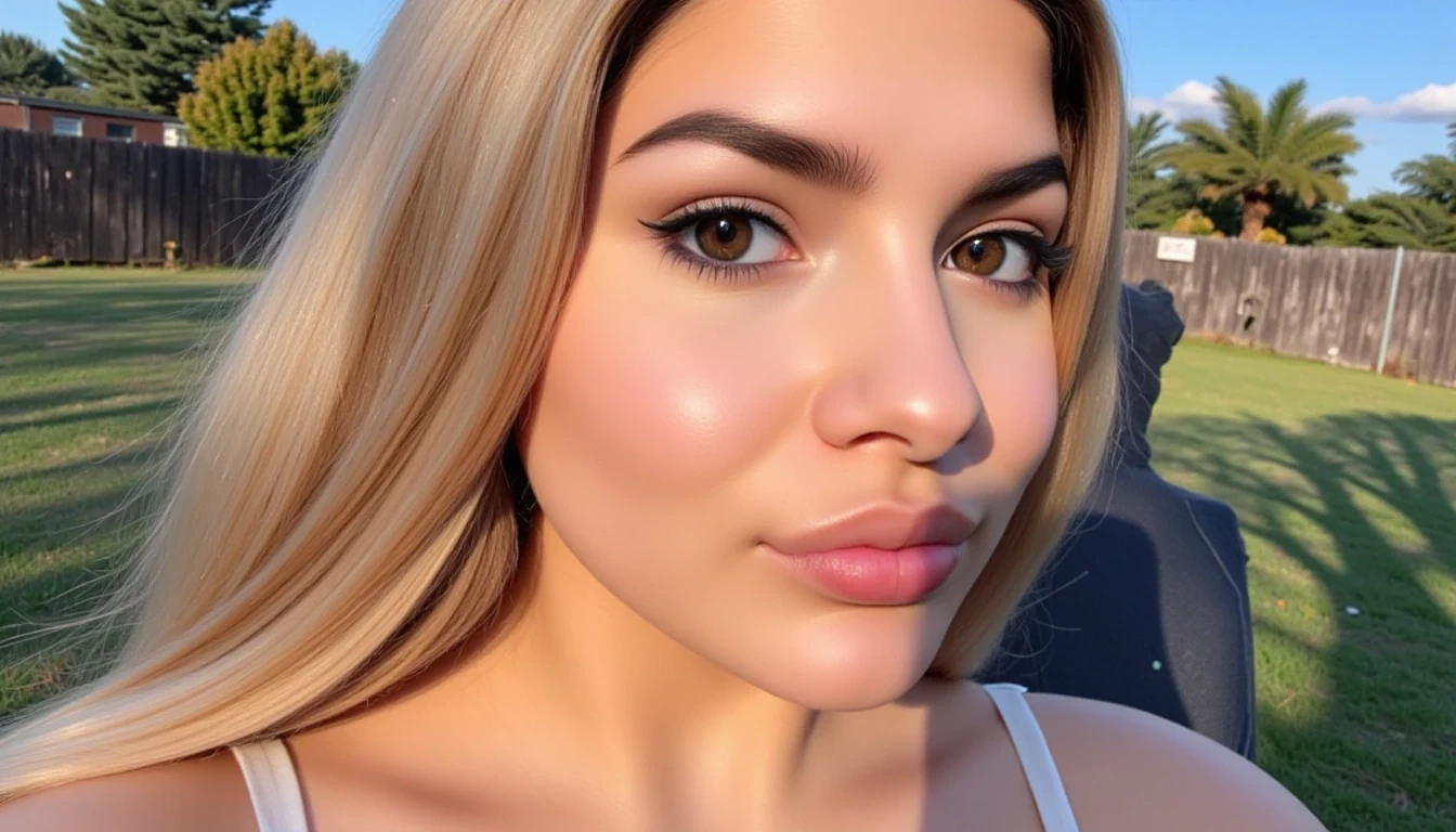 CSTMDL,she should have perfect tear drop shaped boobs,she should have huge boobs,she should be modeling naked on a brightly lit onlyfans shoot,she should be having her picture professionally taken by a camera man, full body pics