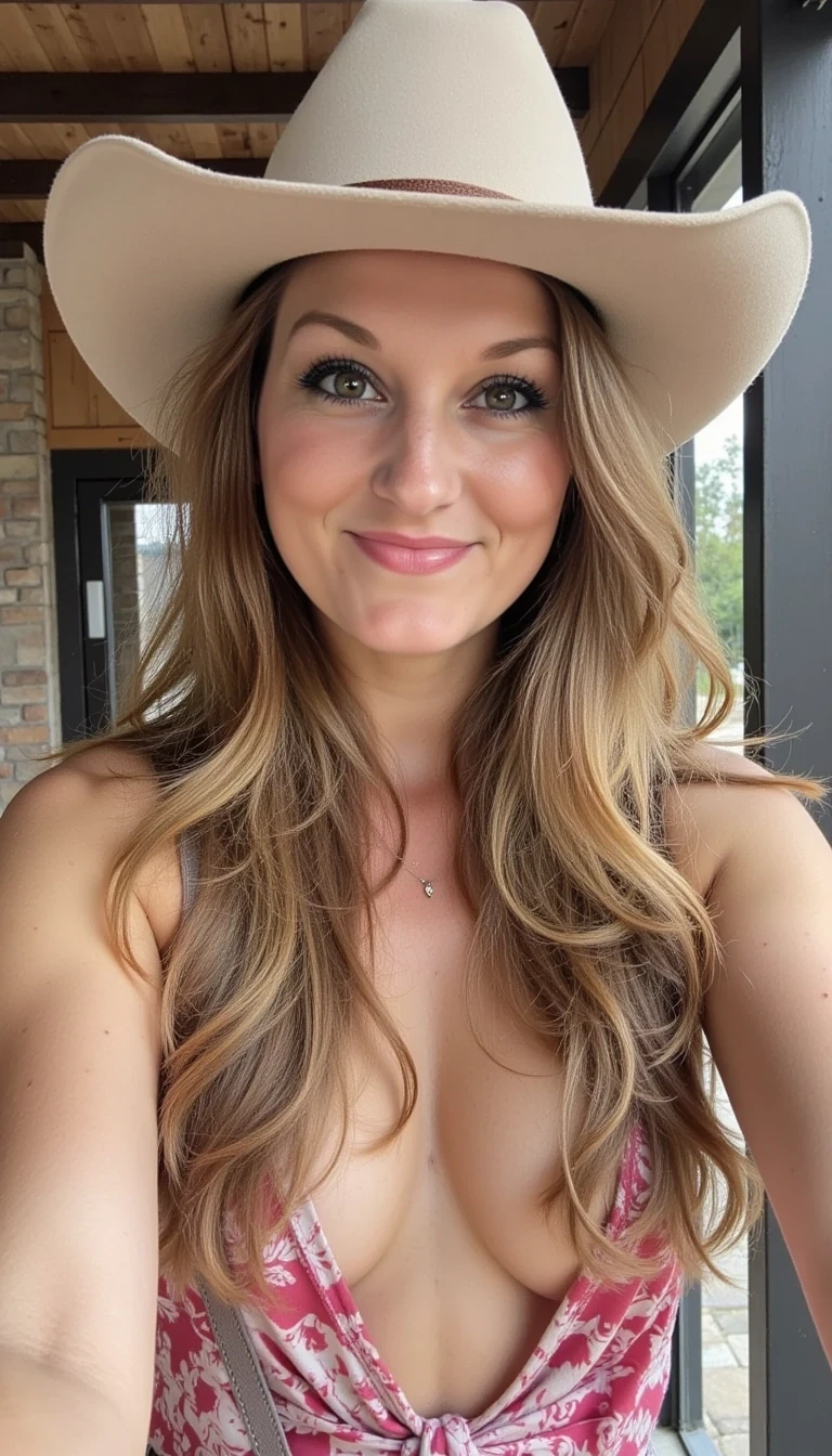 Woman dressed Like a cowgirl
