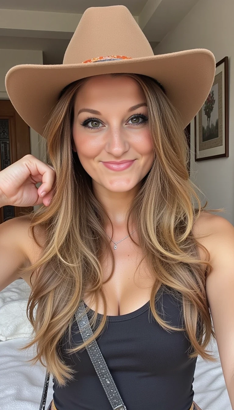 Woman dressed Like a cowgirl
