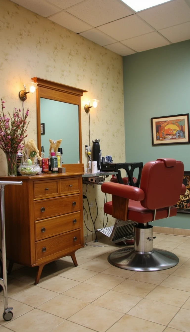 Mid century modern hair salon