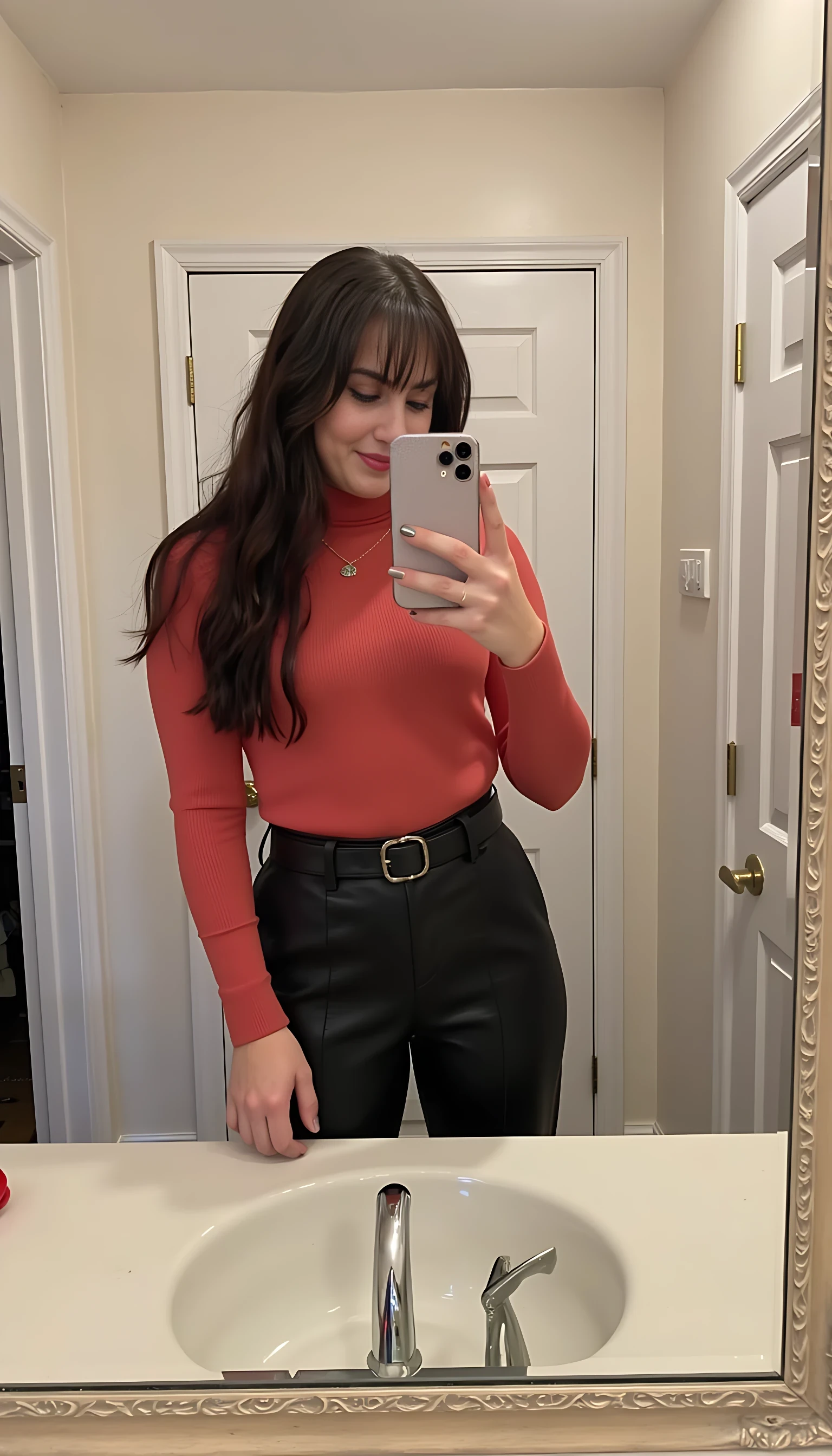 Selfie on a mirror 

