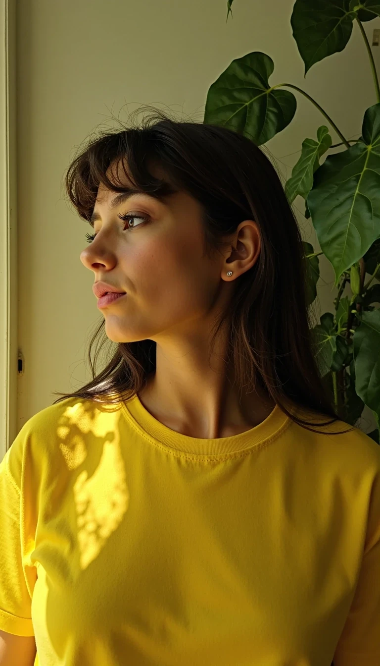 ivy rain in a yellow shirt is posing, soft, atmospheric lighting --chaos 33 --ar 1:2 --profile yruxpc2 --stylize 750 --v 6.1
