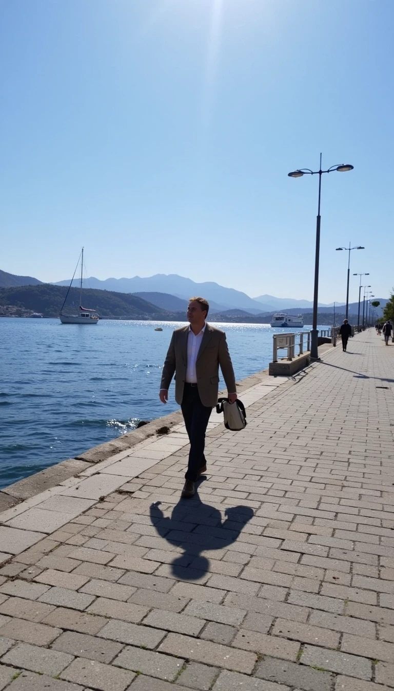 “CSTMDL walking gracefully along the waterfront of thessaloniki.”