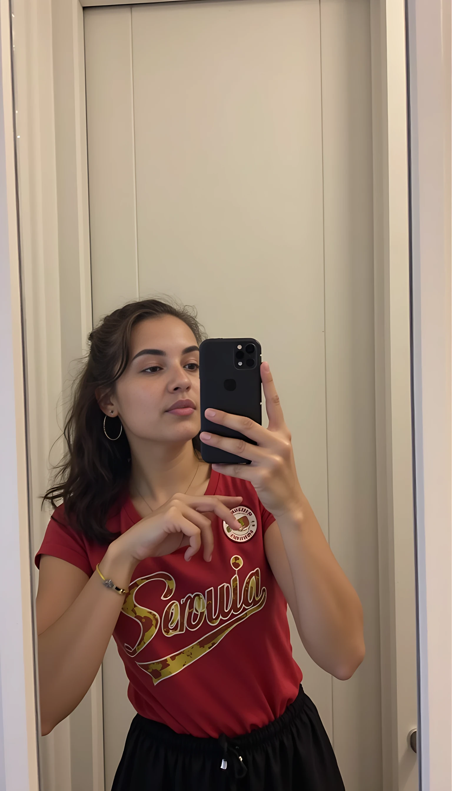 Selfie on a mirror 
