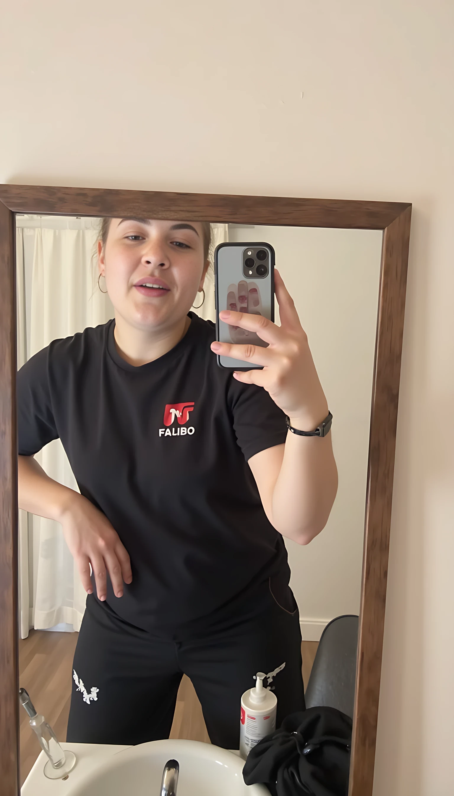 Selfie on a mirror 
