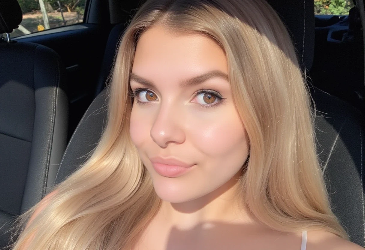 CSTMDL, she should look exactly like the ai trained character “Heather”, score_9, blonde, boring low quality snapchat selfie circa 2015, iPhone pic, 