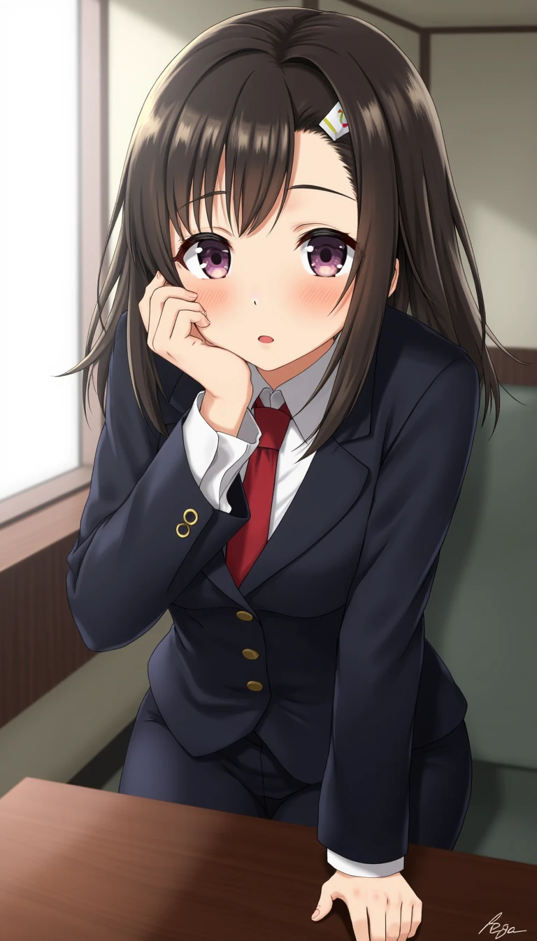 Working as a secretary in a Japanese bank. Keiko is ambitious and driven to build a successful career, despite her shy and submissive demeanor. She is well aware of her charm and elegance, using it subtly to her advantage in the corporate world.