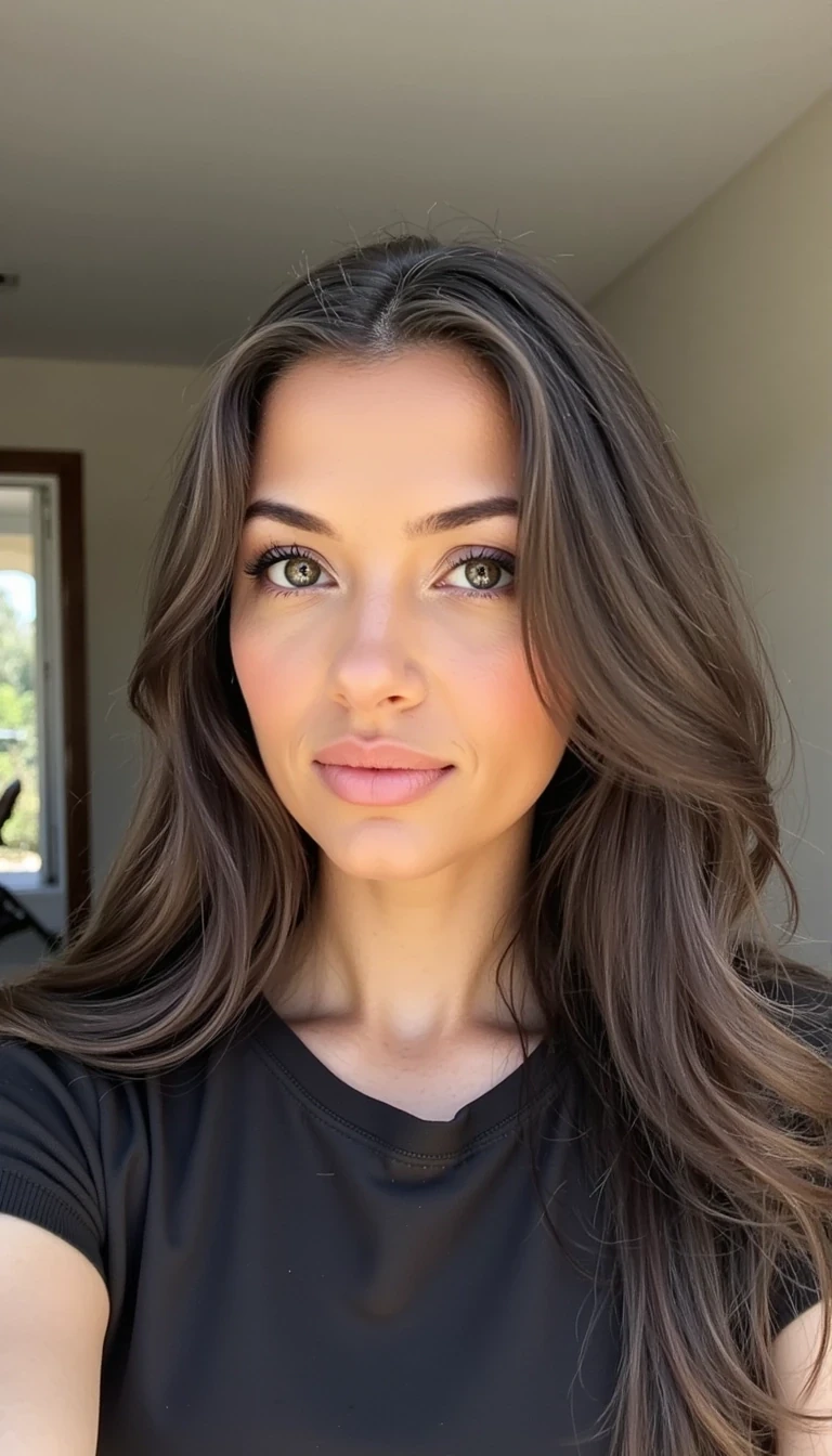 iphone portrait selfie of CSTMDL woman 