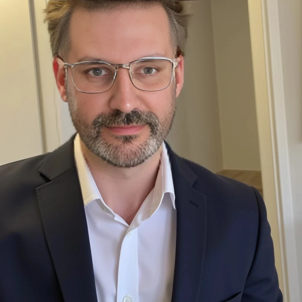 boring low quality snapchat photo circa 2015, cute young man, soft light brown hair, standing, full body. Businessman, with exact same haircut. He is wearing a suit and modern reading glasses. Slim but muscular build, with a beard similar to the one in the photo but more groomed. Hair similar to the photo, with both beard and hair having a blonde base and several gray strands, as in the photo.
