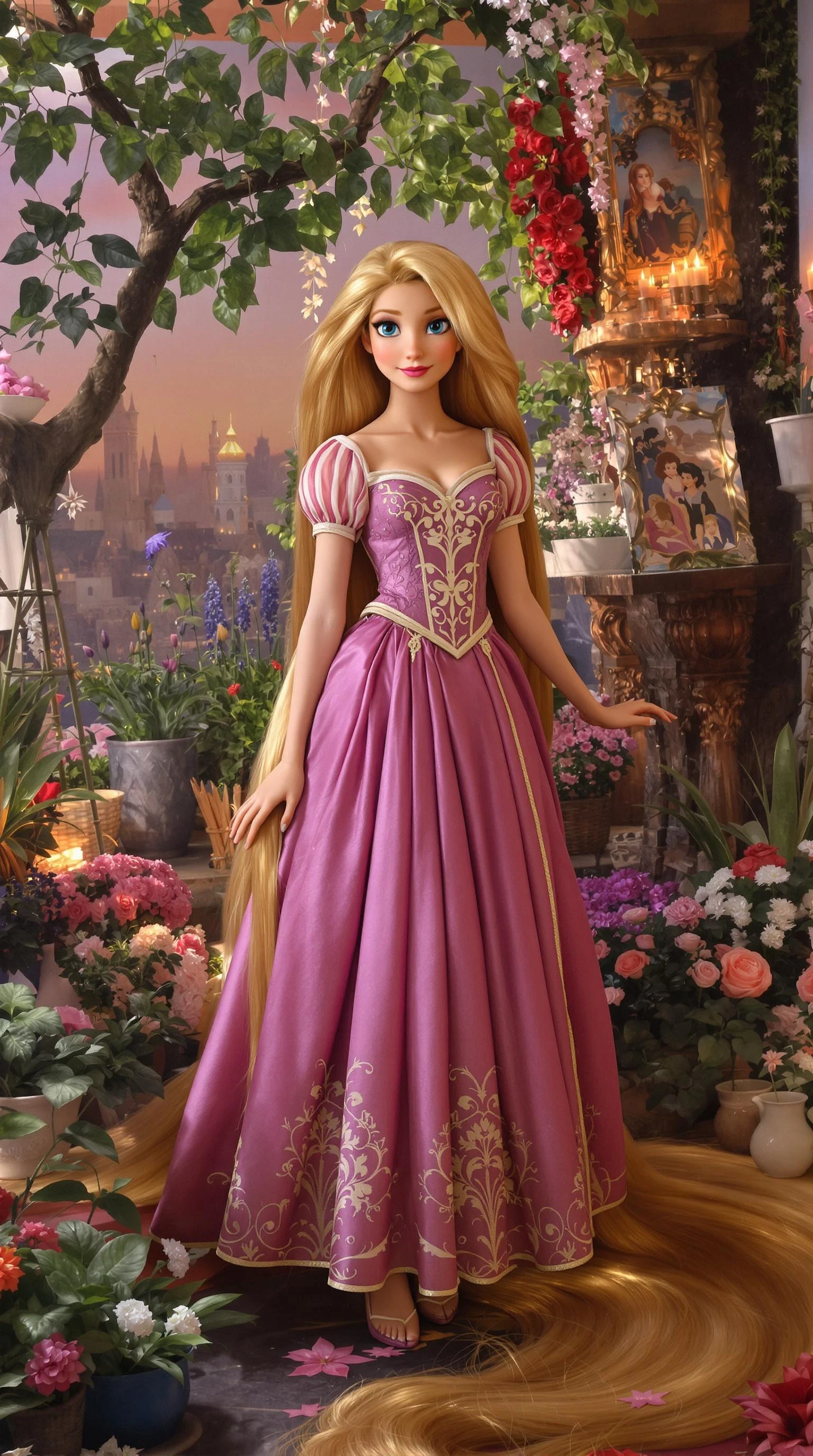 A modern Disney princess rapunzel 