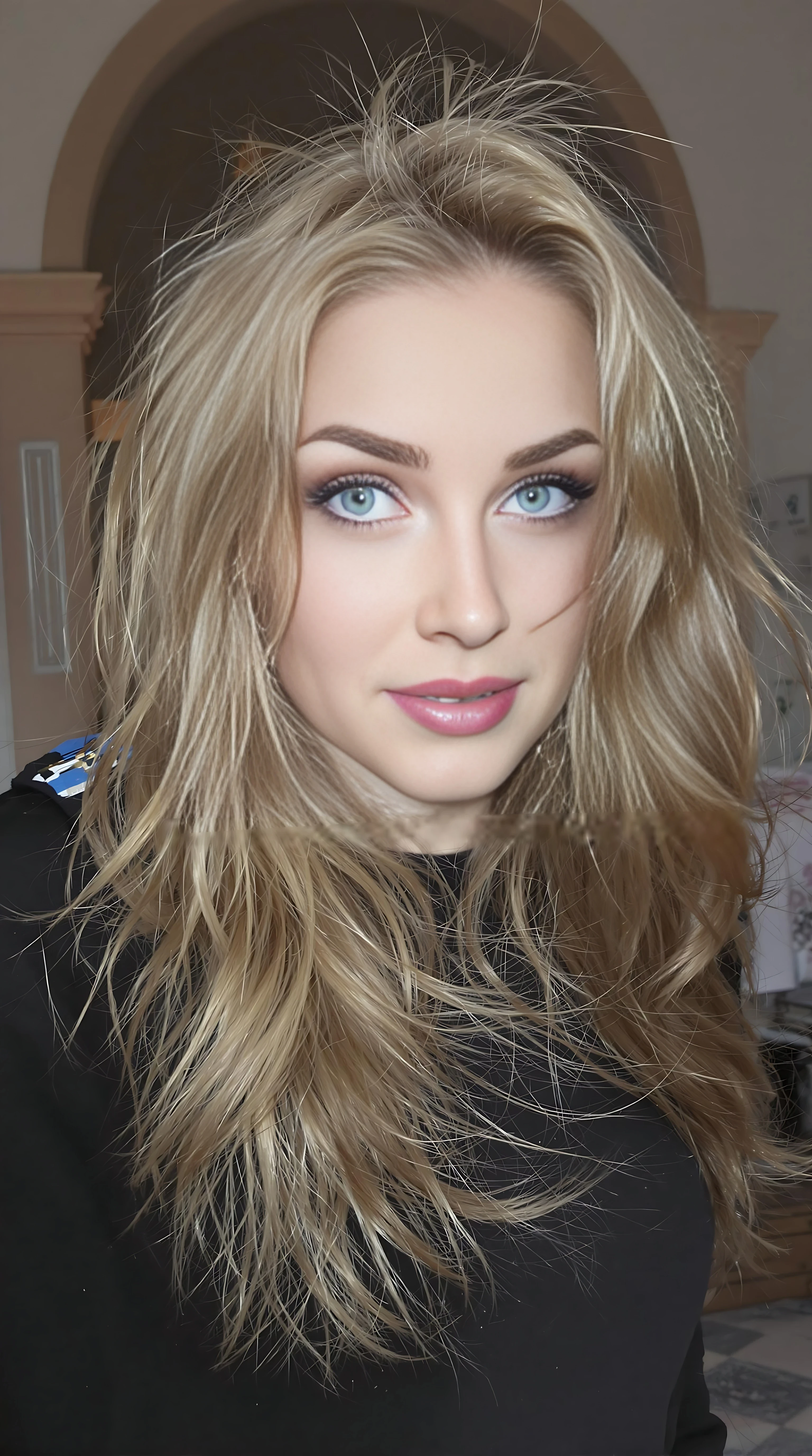 This beautiful blue eyed short 5,4 petite hourglass figure cute beautiful very sexy blonde Ukrainian girl and influencer on vacation in Krakow poland