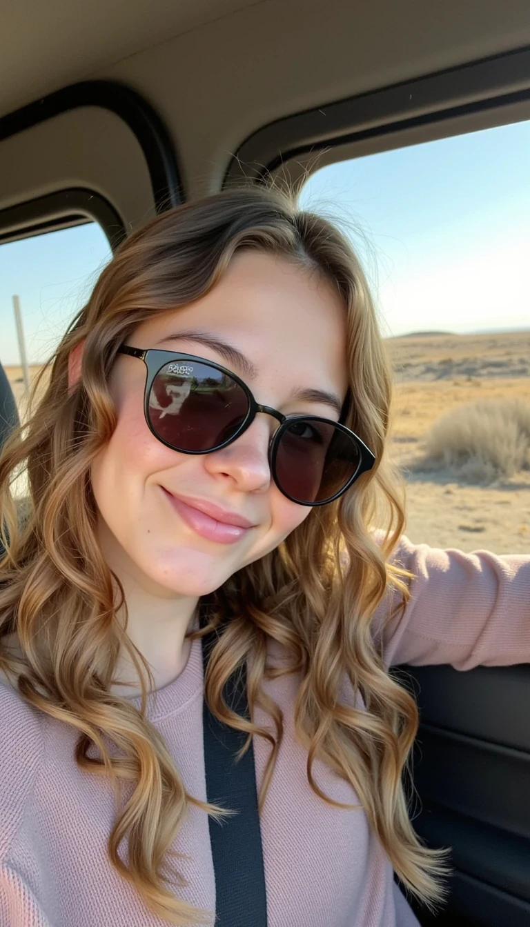 Selfie driving a done up landcruiser