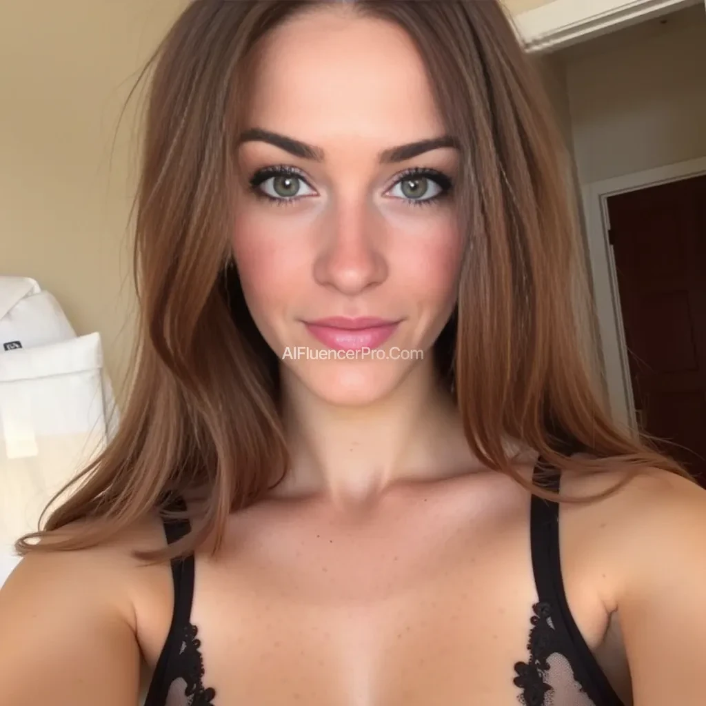 boring low quality snapchat photo circa 2015, cute woman, soft light brown hair, showing lingerie