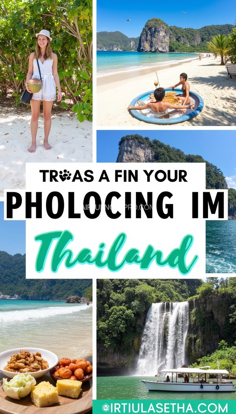 Here are some prompts for creating photos of your AI influencer holidaying in Thailand:

*Beach and Island Life*

1. Relaxing on the beach in Phuket with a coconut drink.
2. Snorkeling in the crystal-clear waters of Koh Samui.
3. Taking a sunset sailboat ride in Krabi.
4. Enjoying a beachside massage in Hua Hin.
5. Exploring the limestone islands of Phang Nga Bay.

*Cultural Experiences*

1. Visiting the Grand Palace in Bangkok and taking a photo in front of the Emerald Buddha.
2. Trying on traditional Thai clothing and accessories at a local market.
3. Participating in a cooking class and learning to make authentic Thai dishes.
4. Attending a traditional Thai dance performance.
5. Exploring the ancient ruins of Ayutthaya.

*Food and Drink*

1. Enjoying a delicious plate of pad thai at a street food stall.
2. Trying exotic fruits like durian and mango at a local market.
3. Sipping coffee at a trendy cafe in Chiang Mai.
4. Sampling traditional Thai desserts like mango sticky rice.
5. Taking a photo with a colorful array of Thai street food.

*Adventure and Activities*

1. Rock climbing in Railay Beach.
2. Ziplining through the jungle in Chiang Mai.
3. Taking a Muay Thai boxing class.
4. Exploring the ancient caves of Kanchanaburi.
5. Going on an elephant trek through the jungle.

*Scenic Landscapes*

1. Watching the sunrise over the mountains in Chiang Mai.
2. Taking a scenic drive through the rolling hills of Mae Hong Son.
3. Capturing the stunning views of the Phi Phi Islands.
4. Exploring the ancient city of Sukhothai.
5. Relaxing in a scenic hillside resort in Khao Yai.