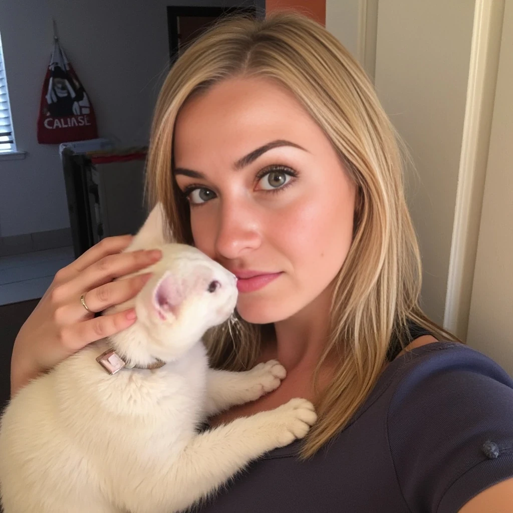 boring low quality snapchat photo circa 2015, cute woman, soft blonde hair, playing with her pussy
