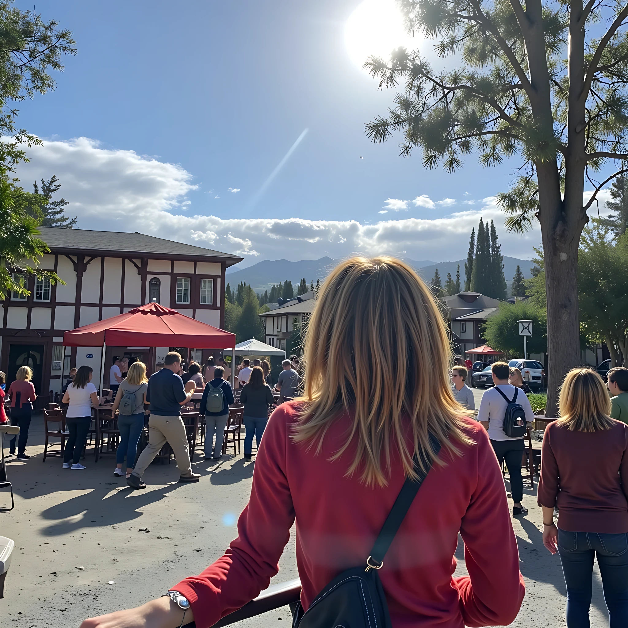 iphone portrait of CSTMDL woman at Disneyland riding the matterhorn