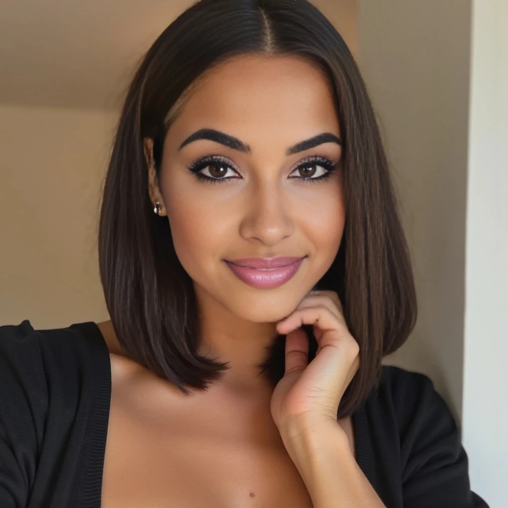 Great — for Amara Velle’s OnlyFans appearance, we’re creating a premium, fantasy-rich girl who appeals to high-paying subscribers, sugar daddy types, luxury lovers, and high-value simps. She should feel untouchable but inviting — think the woman they wish they could afford in real life.

Here’s her signature look on OnlyFans:

⸻

✨ Amara Velle’s OnlyFans Appearance:

🧬 Facial Features:
	•	Face Shape: Soft oval with high cheekbones and a slight cat-eye lift
	•	Eyes: Almond-shaped with hazel or icy blue tones, enhanced with lashes and subtle shimmer
	•	Lips: Full, pouty lips with a soft gloss or deep nude lipstick — kissable, seductive
	•	Nose: Refined and elegant — a balance of natural beauty and subtle enhancement
	•	Brows: Sculpted and arched, giving a “femme fatale” vibe
	•	Expression: Coy and confident — she knows she’s expensive

⸻

💇🏽‍♀️ Hair:
	•	Color: Either:
	•	Rich brunette with subtle caramel balayage (main persona)
	•	OR platinum blonde or jet black for alt-style testing
	•	Style: Long, silky, often styled in bombshell waves or a sleek high ponytail
	•	Hairline: Clean and feminine, always camera-ready

⸻

👙 Wardrobe:
	•	Primary Style: Luxury lingerie (Agent Provocateur vibes), silk robes, garter belts, thigh highs, barely-there sets
	•	Themes:
	•	High fashion editorial + sensual
	•	Rich vacation looks (poolside, yacht, marble bathrooms)
	•	Clean girl luxury (minimalist tones, gold jewelry, soft lighting)
	•	Soft BDSM or dominatrix-lite (latex, leather, collars for themed sets)
	•	Colors: Black, white, blush, champagne, emerald, deep red — always luxe

⸻

🖼️ Photo Style / Vibe:
	•	Cinematic lighting with high-glam shadows
	•	Creamy, softened filters that still show detail
	•	Occasional raw moments (messy hair, no-makeup mornings, “you caught me” selfies) to add intimacy
	•	Props: velvet couches, champagne glasses, candles, skyline backdrops, steamy mirrors

⸻

🔥 Body Language & Expression:
	•	Slow confidence, not try-hard thirst traps
	•	Direct eye contact, biting lips, subtle smirks
	•	Body slightly turned, accentuating curves
	•	Finger in mouth, or tugging on lingerie — soft tease > hard porn

⸻
