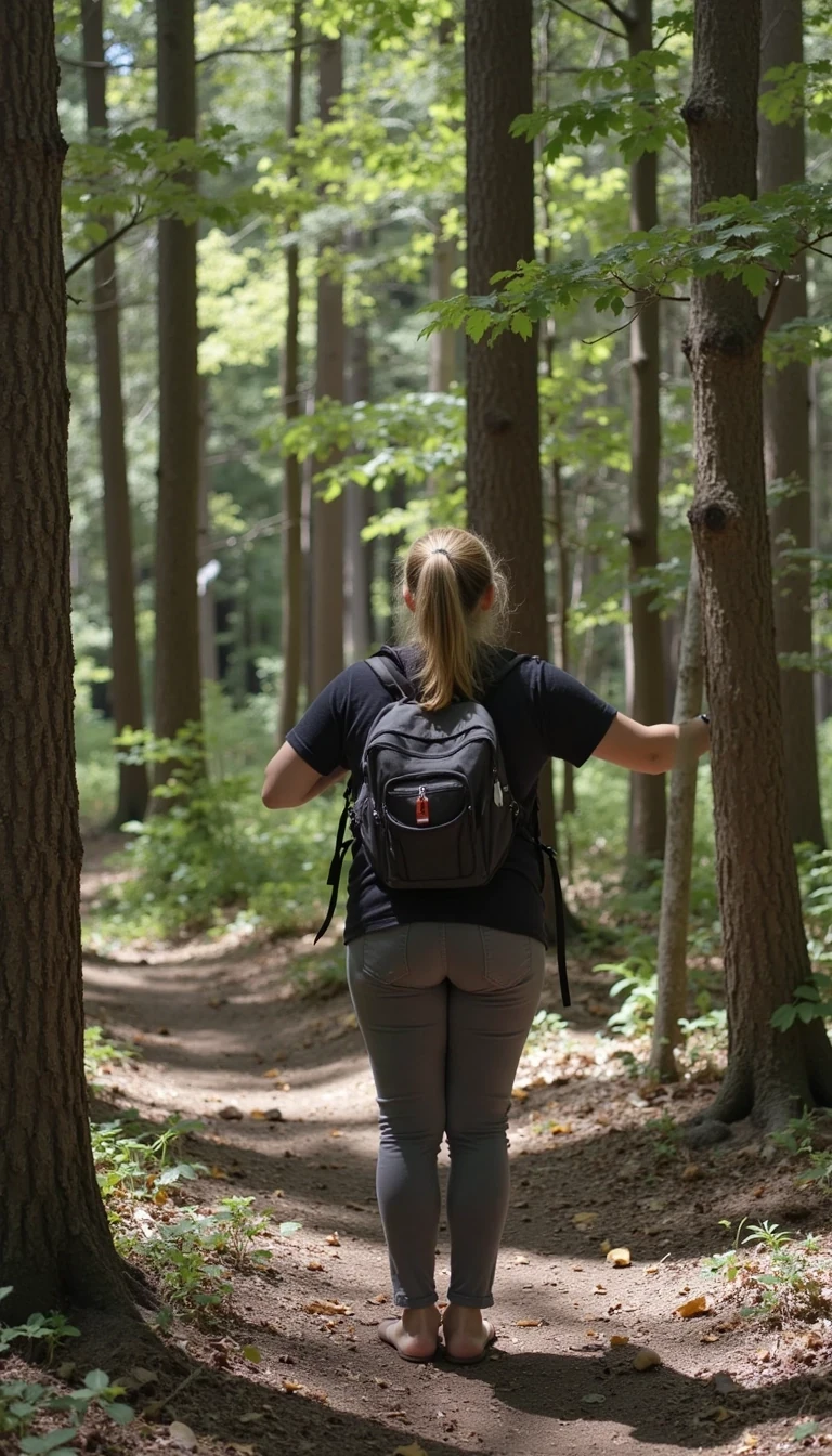 photo of woman CSTMDL in the forest