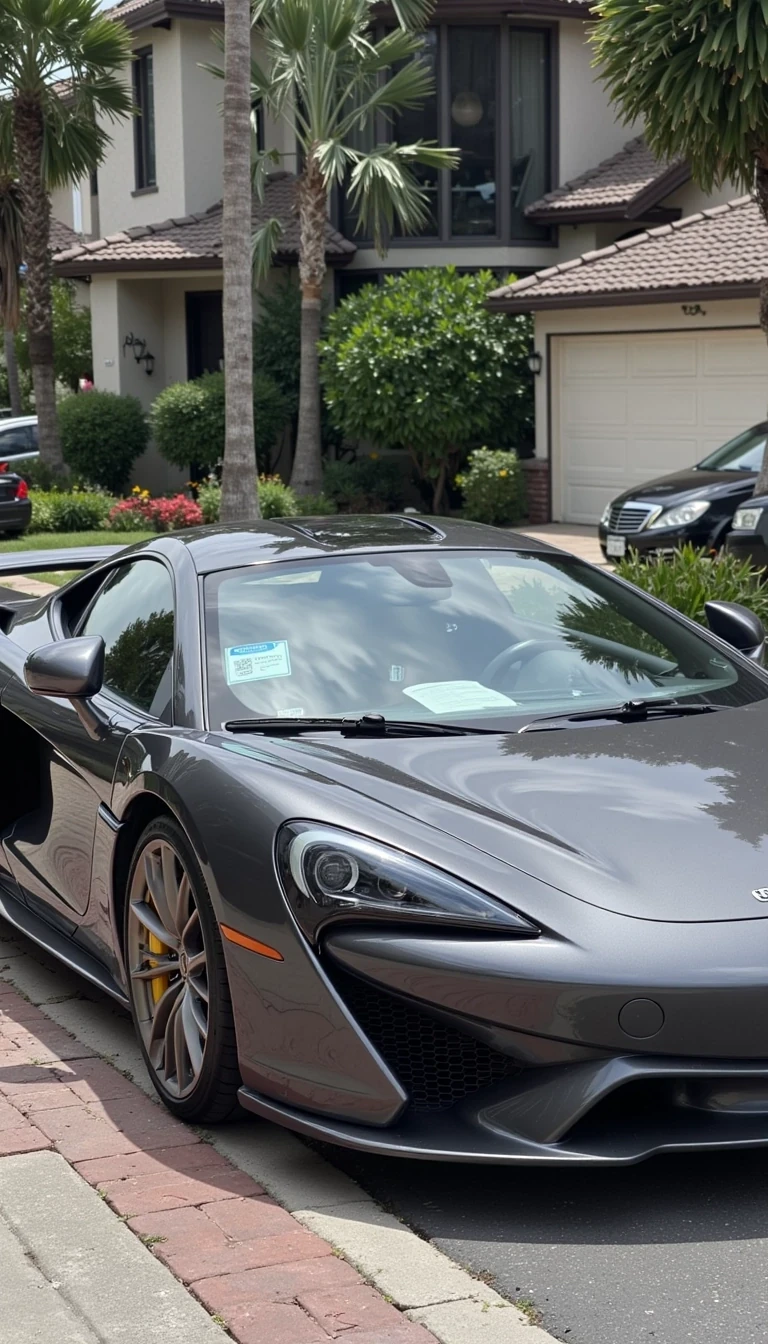 In a super car 