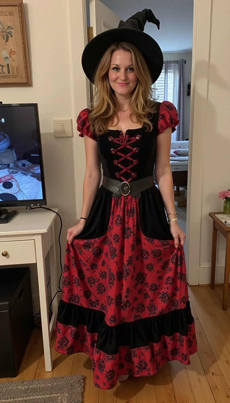 Woman dressed up for Halloween 
