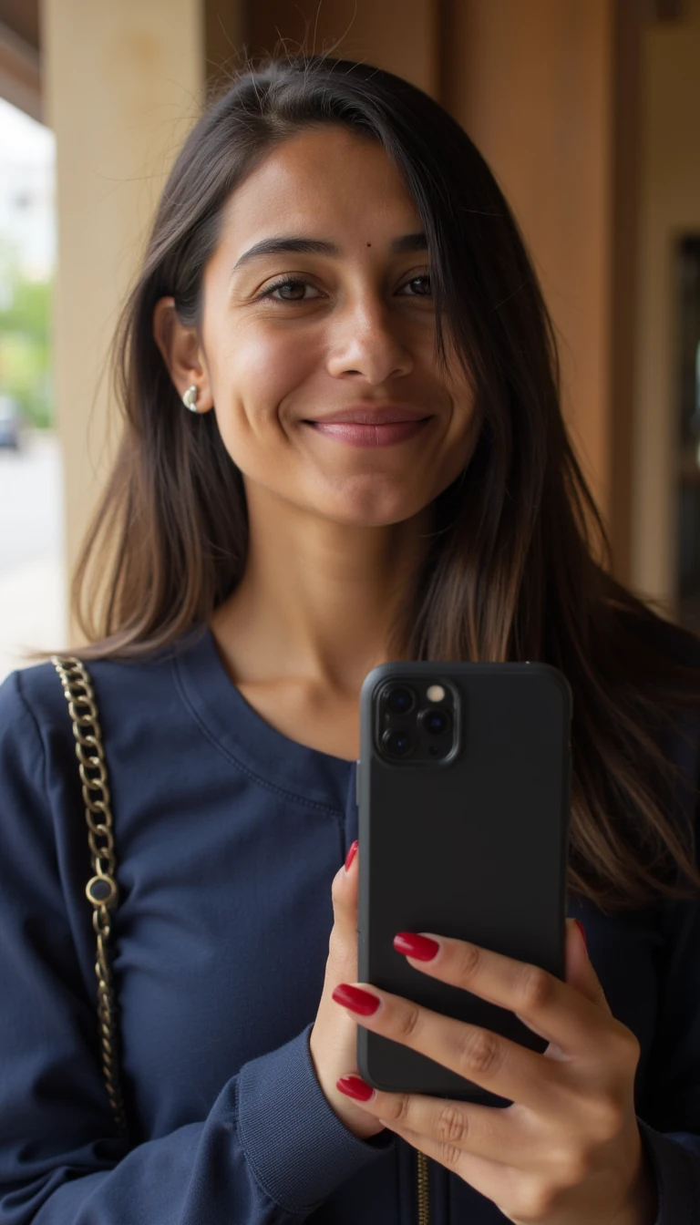 iphone portrait of CSTMDL woman