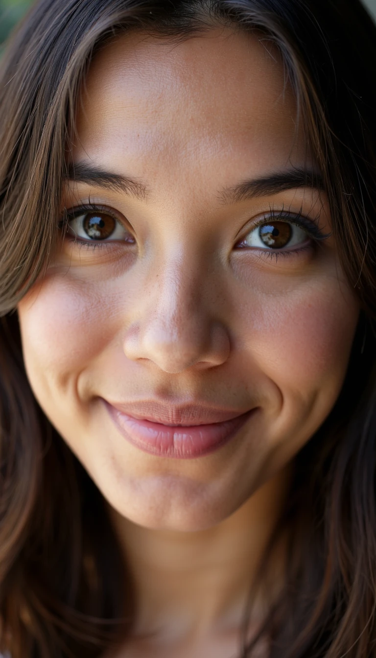 A close-up portrait from 45 degree angle
