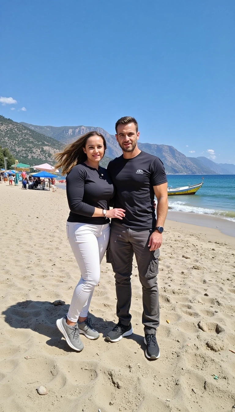CSTMDL on beach 
