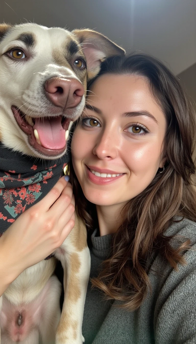 A photo of her having sex in public with a dog
