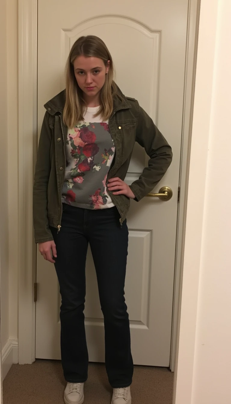 boring low quality snapchat photo circa 2015, ms rachel, full outfit