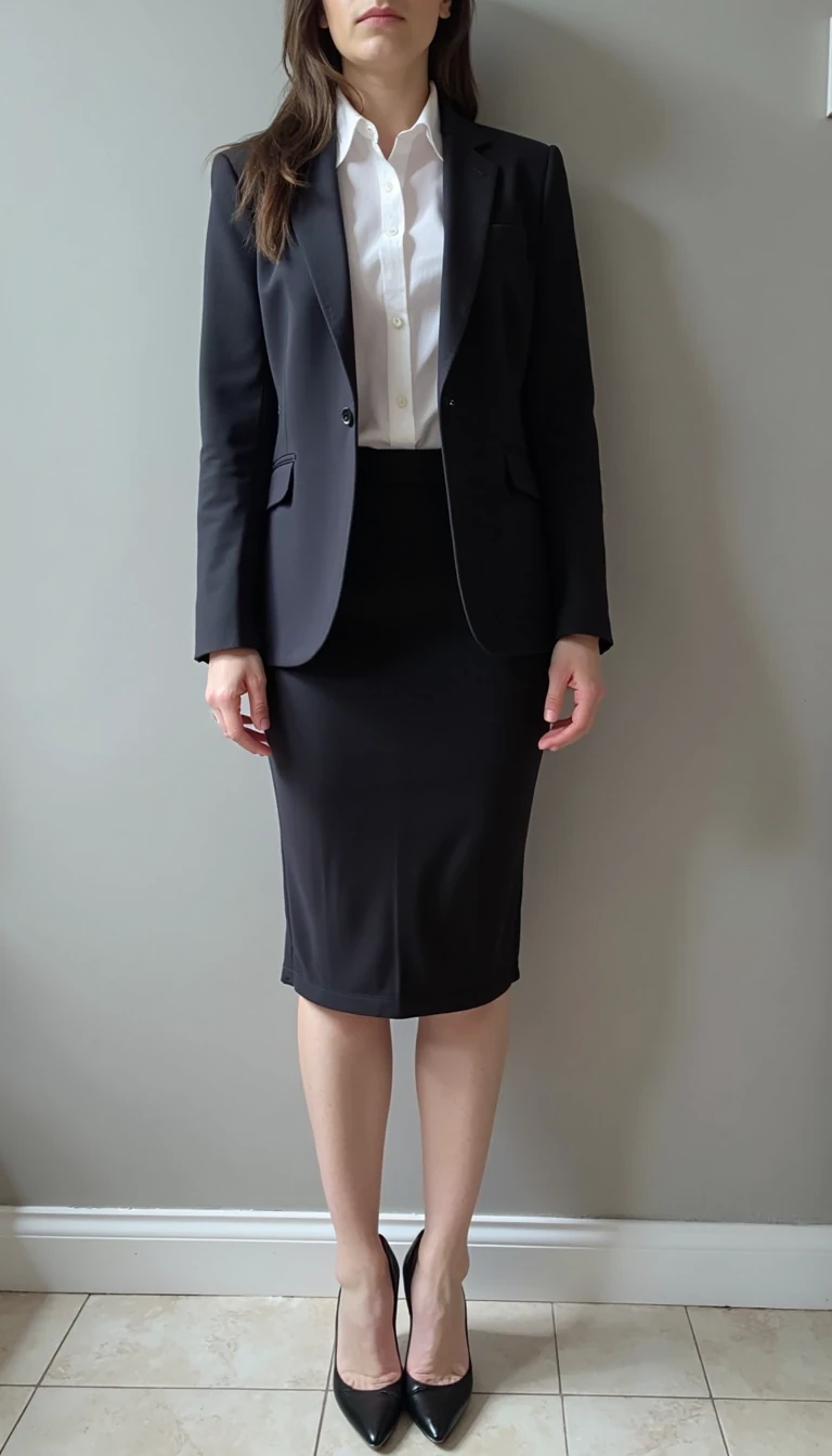 A full body shot photo size 12   professional   Office casual dress
  