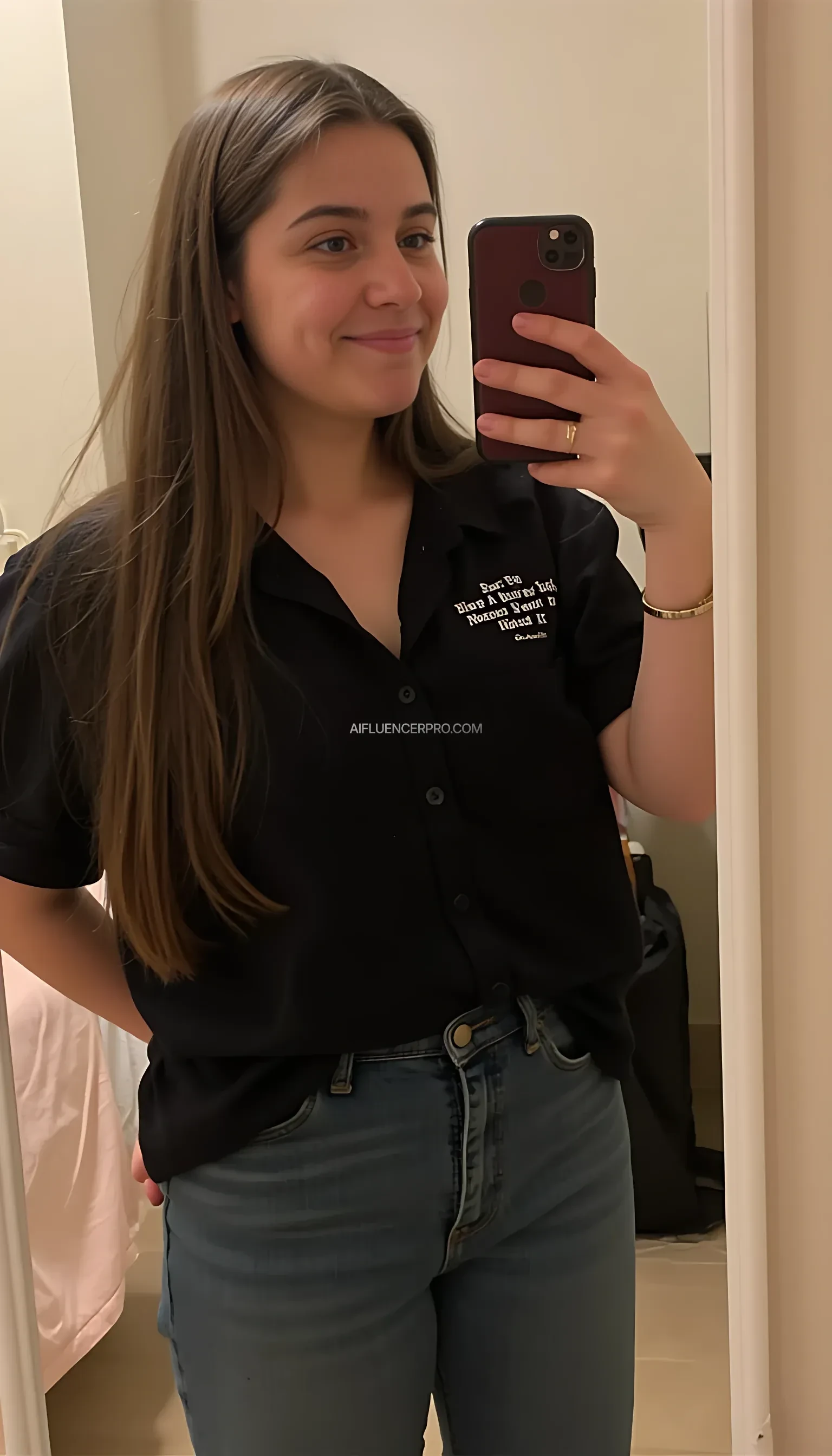 score_9, boring low quality snapchat photo circa 2015, 1girl, photo medium, black shirt, long hair, jeans