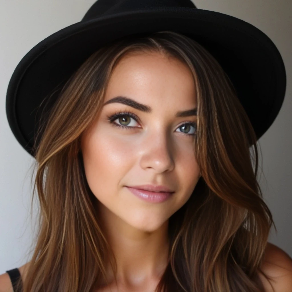slim thick with brunette hair and light green eyes