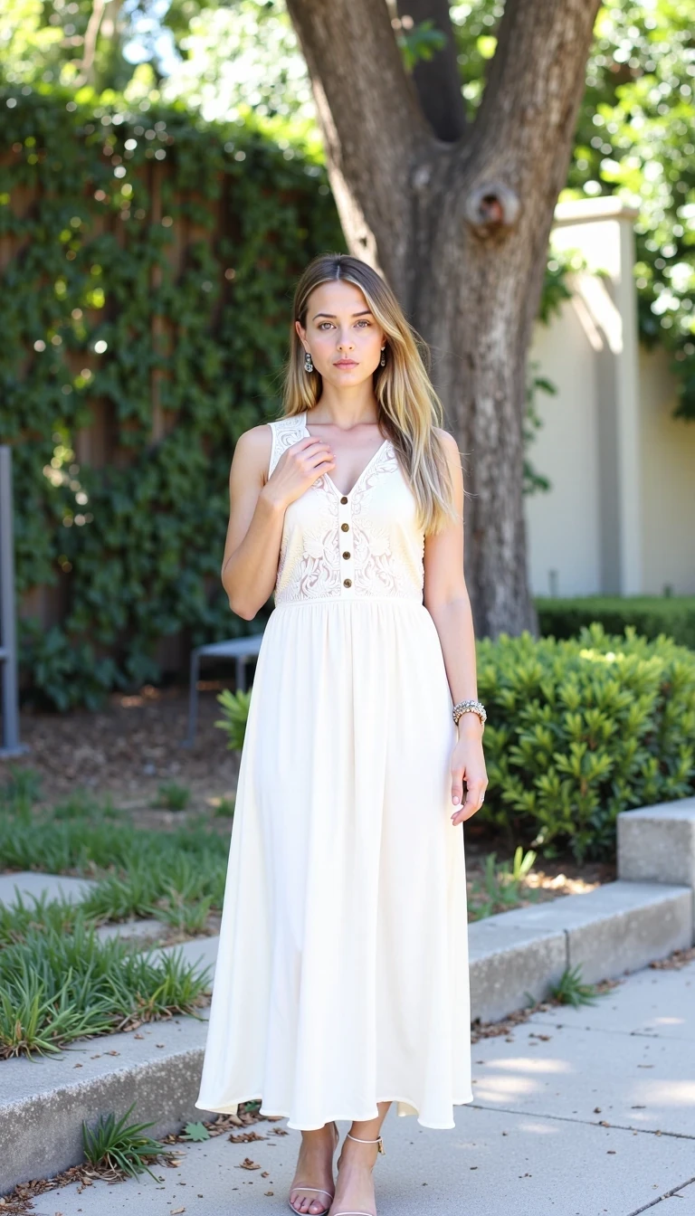 white summer dress