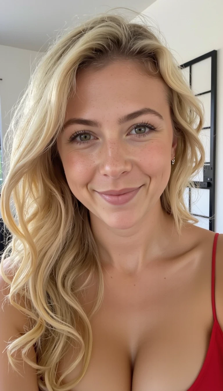 photo of woman CSTMDL, blonde, 8k resolution, Snapchat selfies 