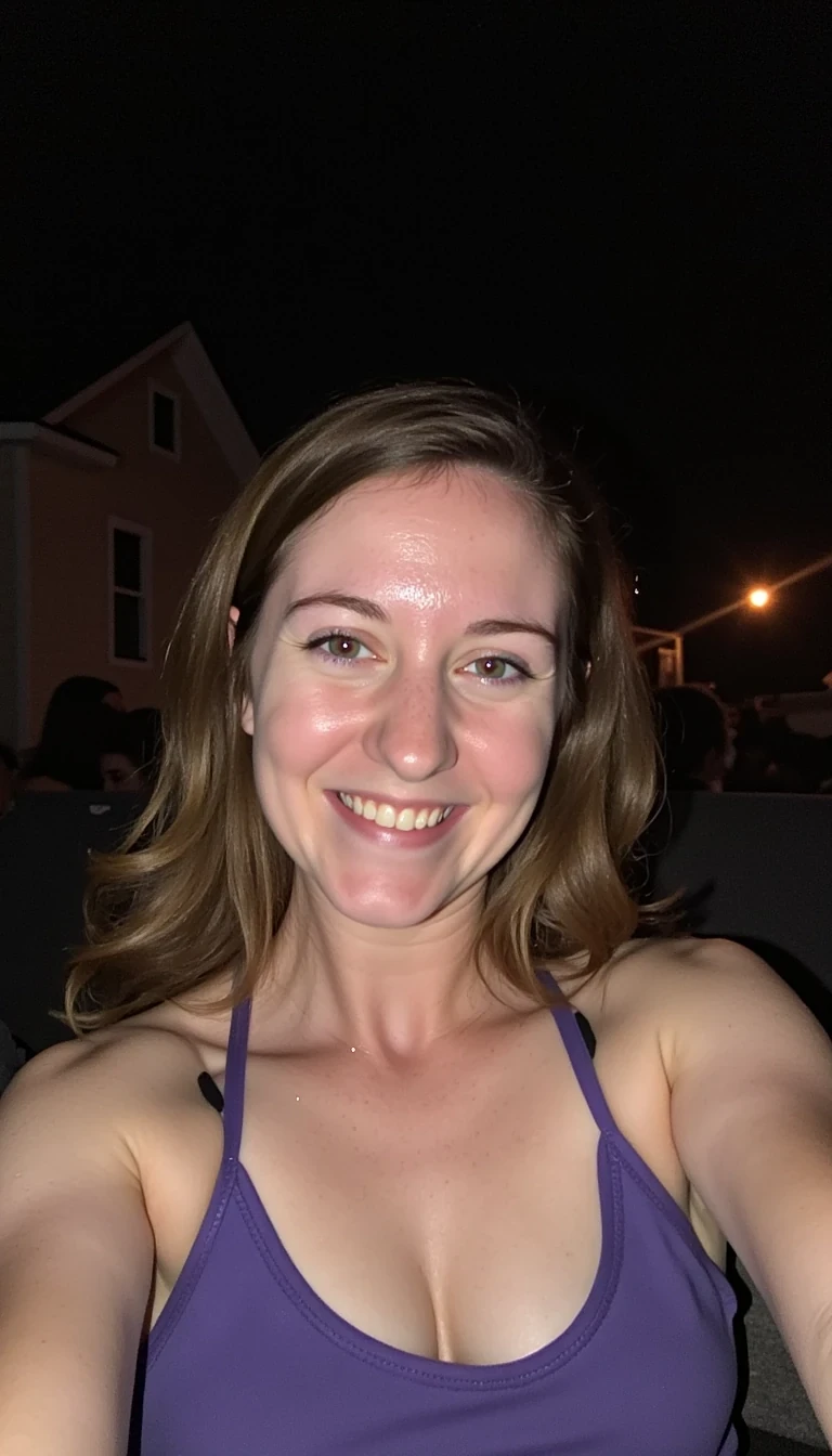 Late night close up iPhone selfie of a mid 30s milf CSTMDL. 