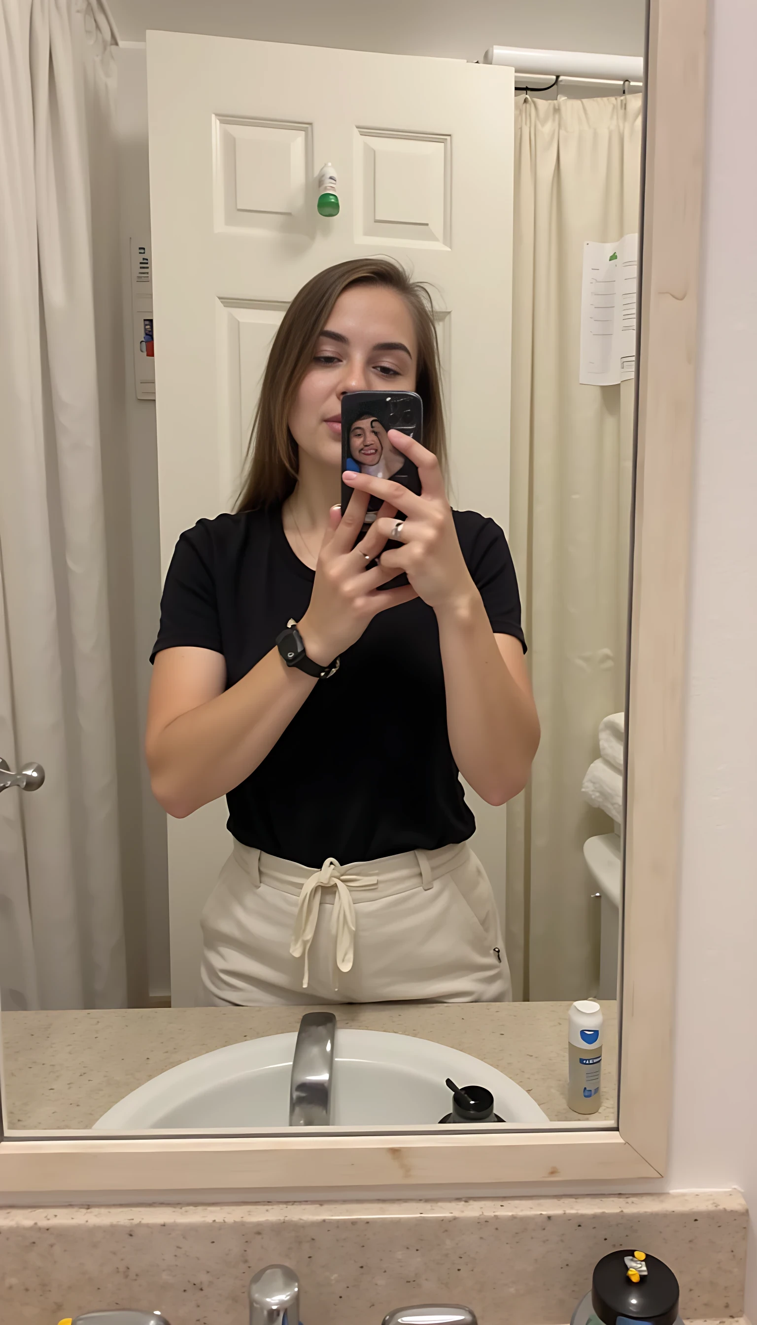 Selfie on a mirror 
