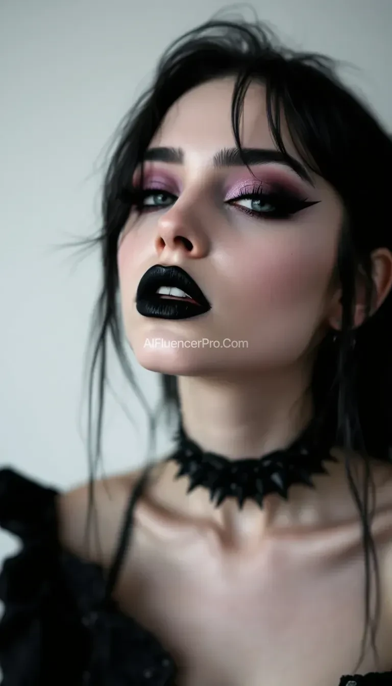 a young woman with black lipstick dramatic ey yd4c0jqkk0spjegh82v8ife3