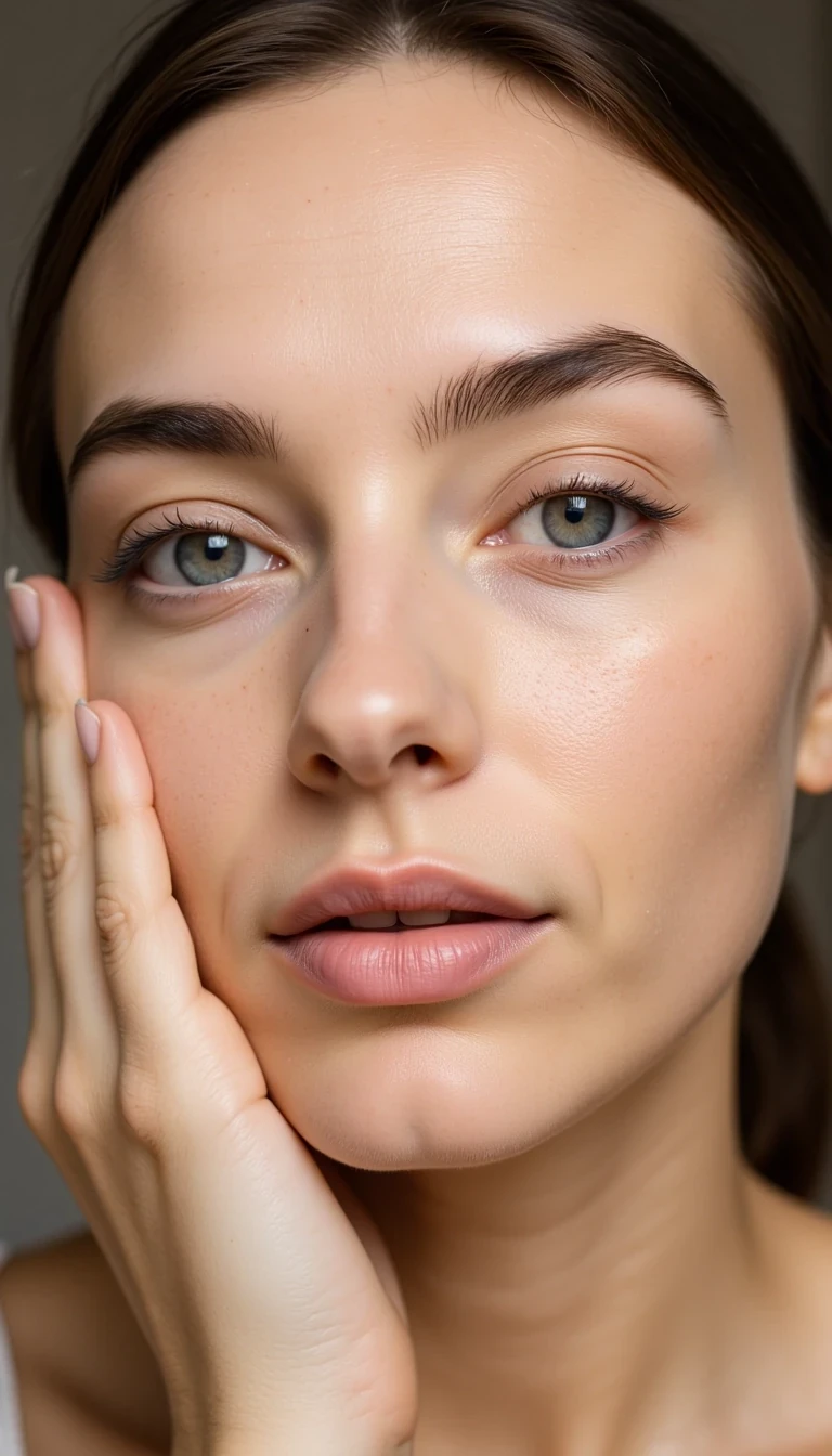 CSTMDL natural looking, less makeup close up face
