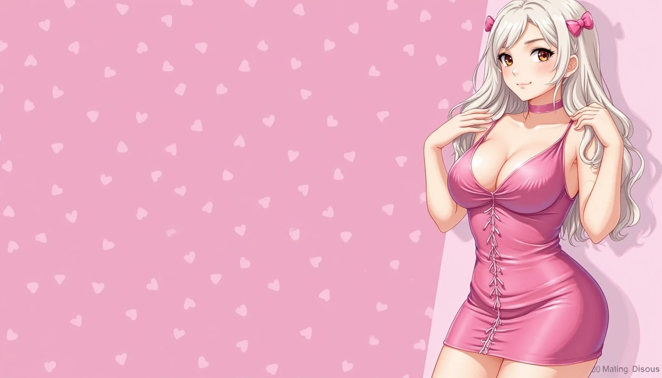 CSTMDL as an anime girl,anime girl ,anime girl, hentai girl,full body pics,big boobs, body like a pornstar, low cut hot pink dress,